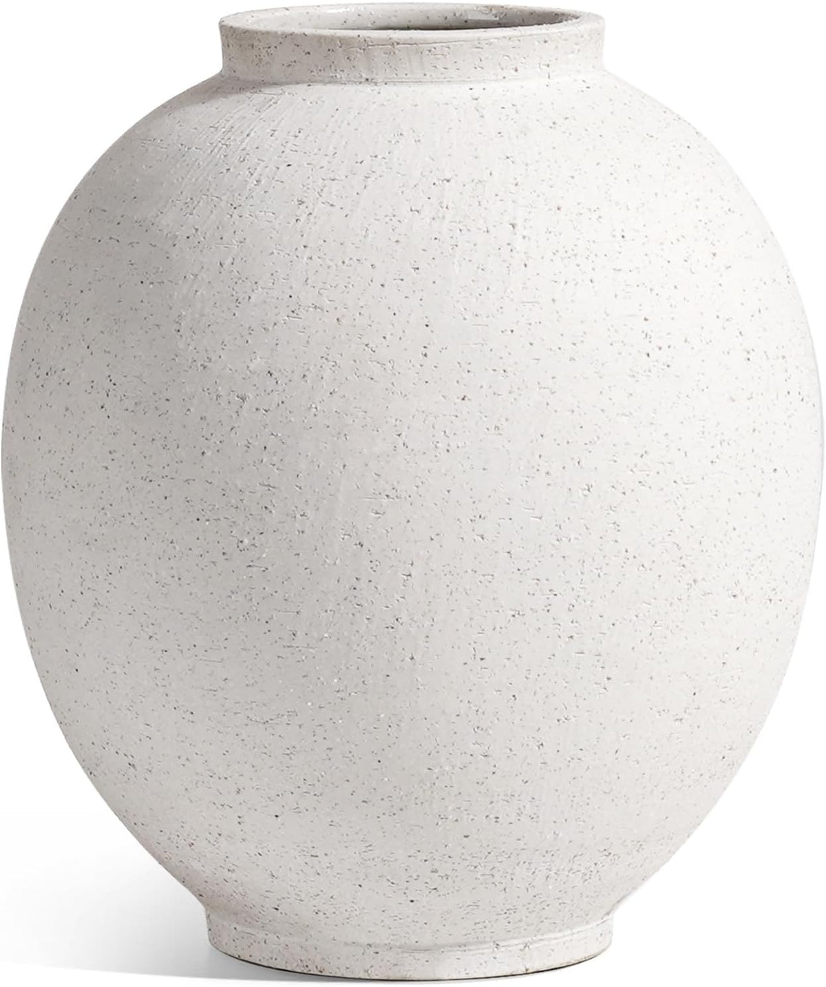 zensoe-zensoe-014-sandstone-white-ceramic-decorative-vase-9-8-in image 1