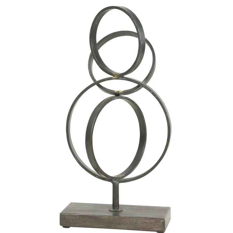 zensoe-zensoe-055-abstract-metal-rings-tabletop-sculpture image 1
