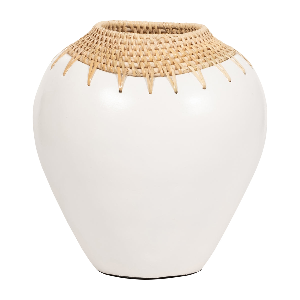 zensoe-zensoe-031-ceramic-tabletop-vase-with-woven-rim image 1
