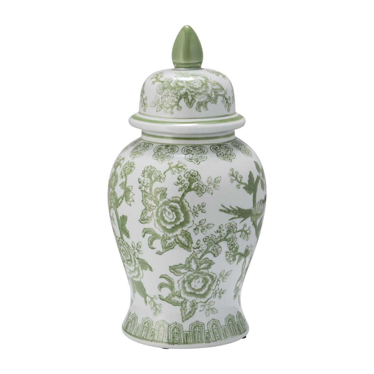 zensoe-zensoe-053-green-floral-stoneware-lidded-jar image 1