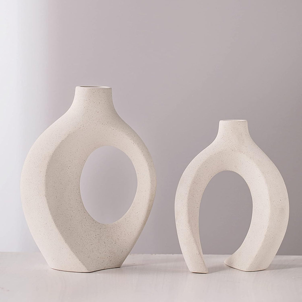zensoe-zensoe-017-off-white-hollow-ceramic-vases-2-piece-set image 1