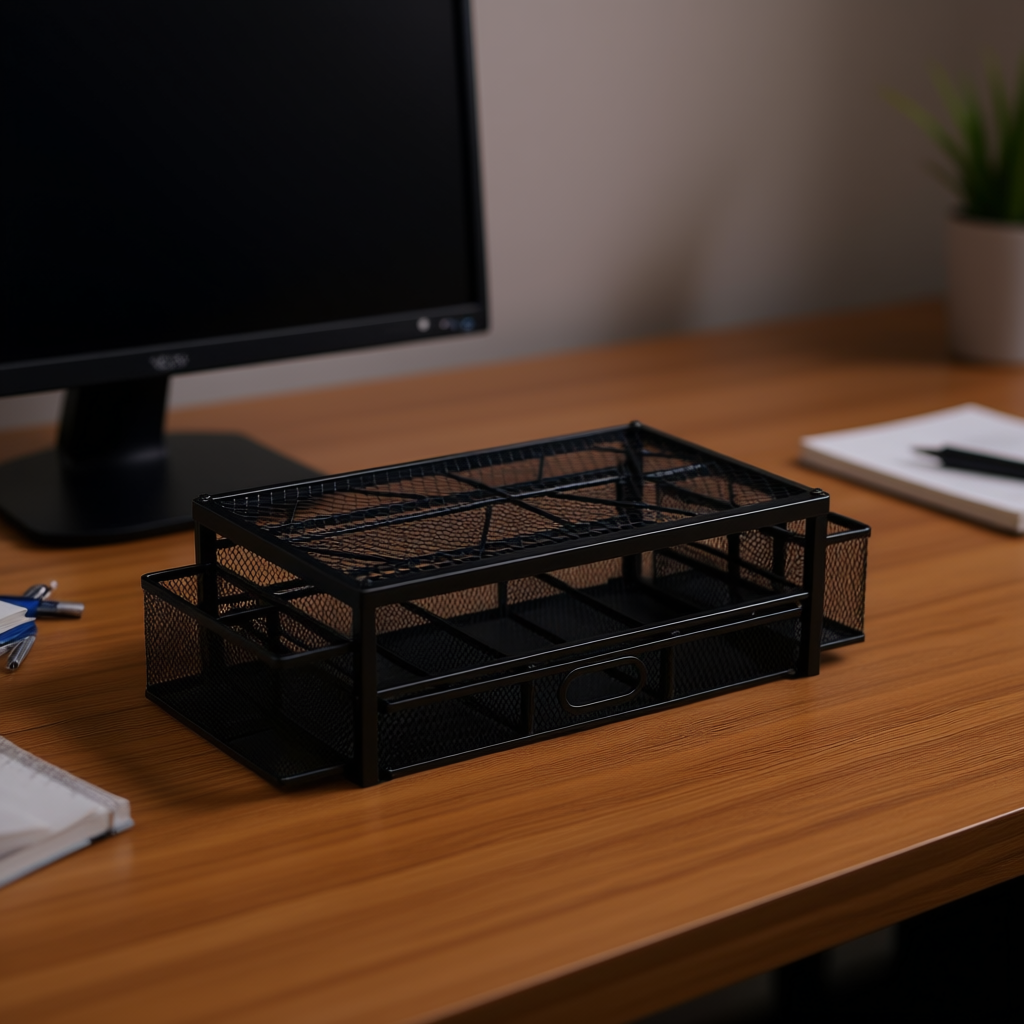 zensoe-zensoe-033-two-tier-metal-desk-organizer image 2