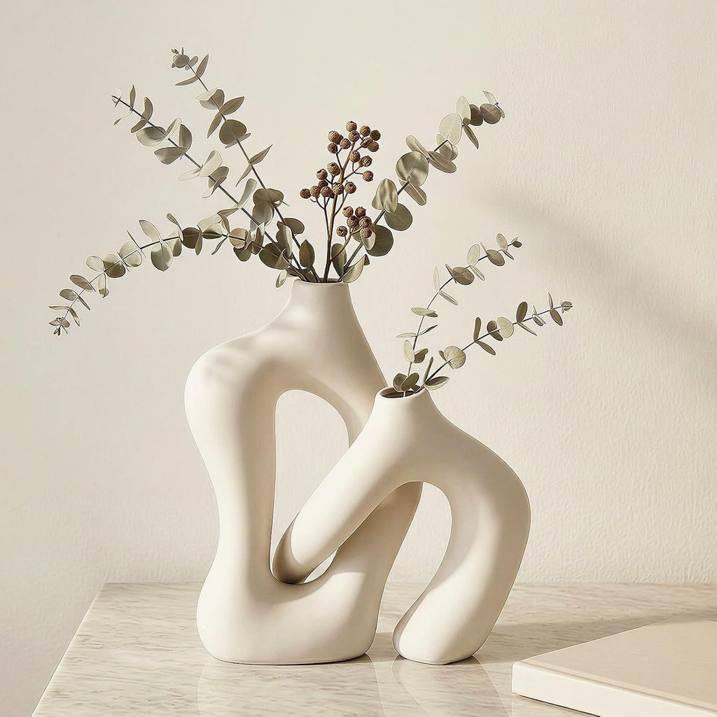zensoe-zensoe-016-soft-white-hollow-ceramic-vases-2-piece-set image 2