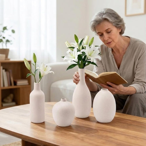 zensoe-zensoe-013-beige-ceramic-decorative-vases-4-piece-set image 2