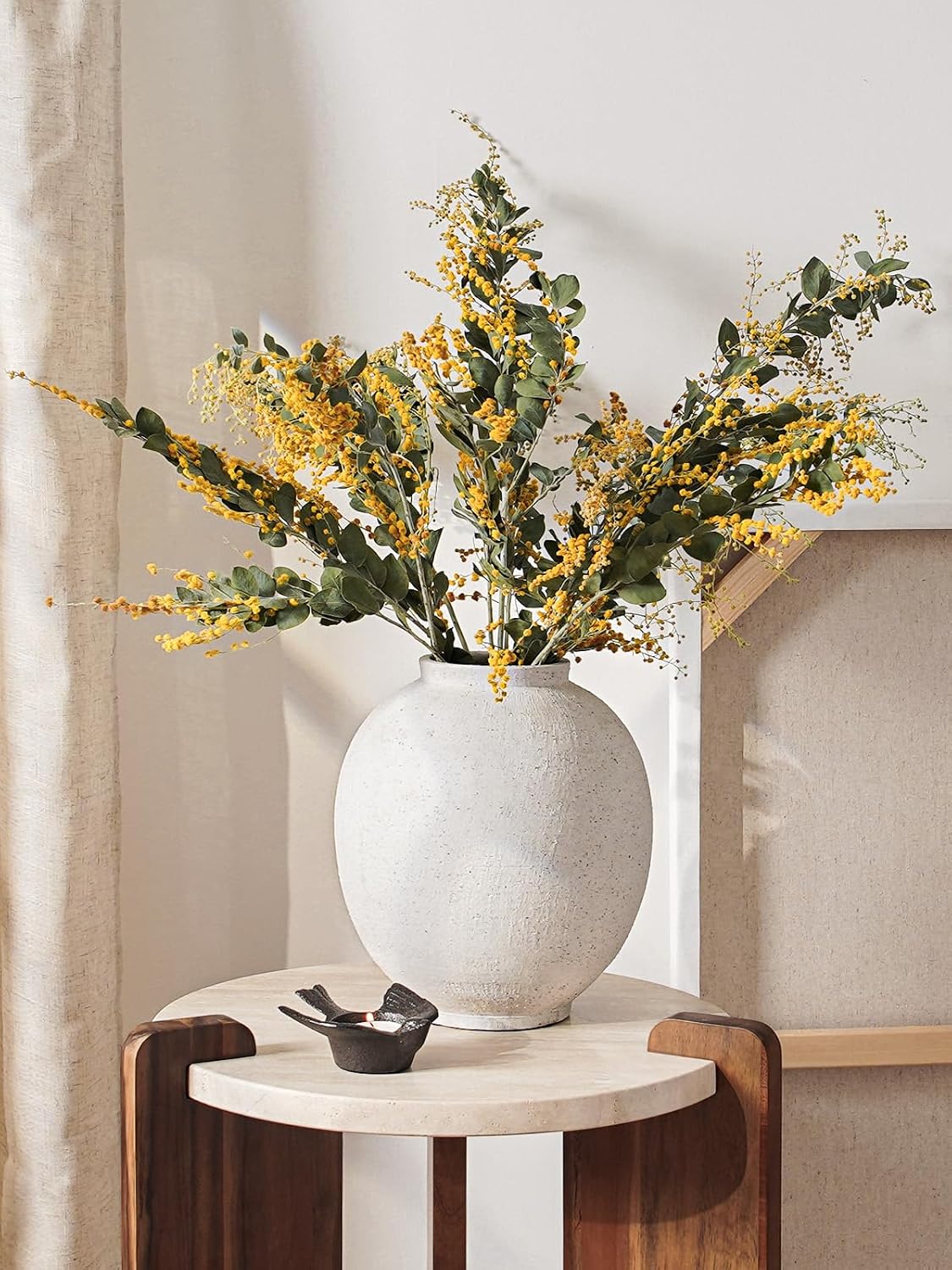 zensoe-zensoe-014-sandstone-white-ceramic-decorative-vase-9-8-in image 2